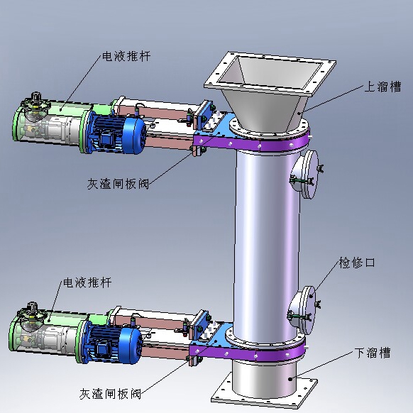 雙層卸灰閥結(jié)構(gòu)圖 雙層卸灰閥結(jié)構(gòu)圖